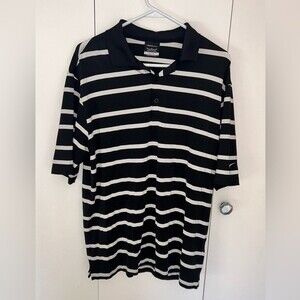 Nike Golf Men’s Dri Fit Polo Size M Black/White Stripes